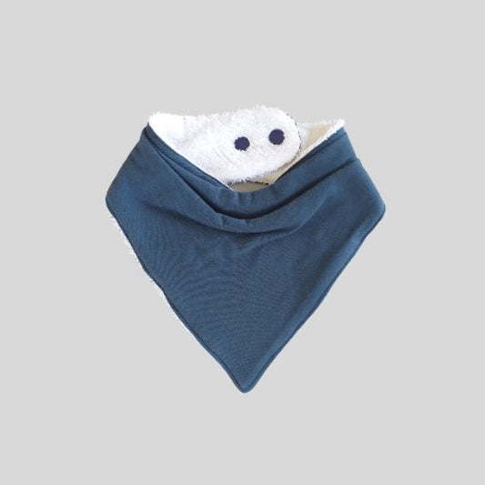 Front view of the Dark Teal Bandana Dribble Bib