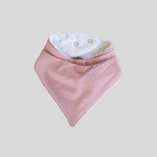 Front view of the Pink Bandana Dribble Bib