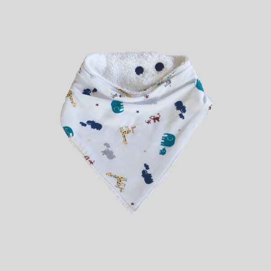 Front view of the Safari Bandana Dribble Bib