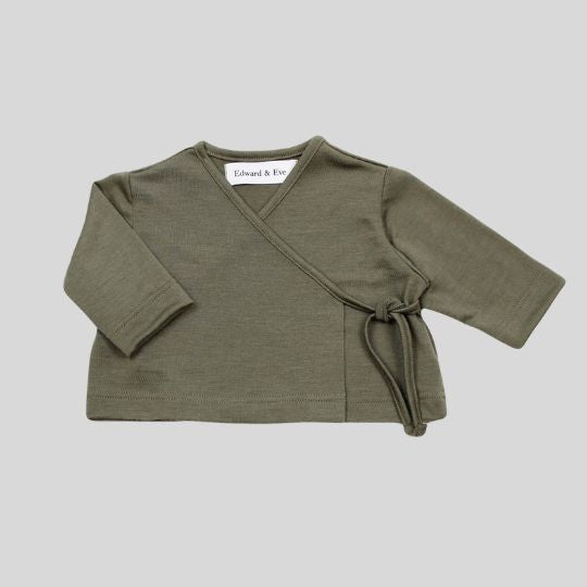 Front view Pale Blue X-over Cardi