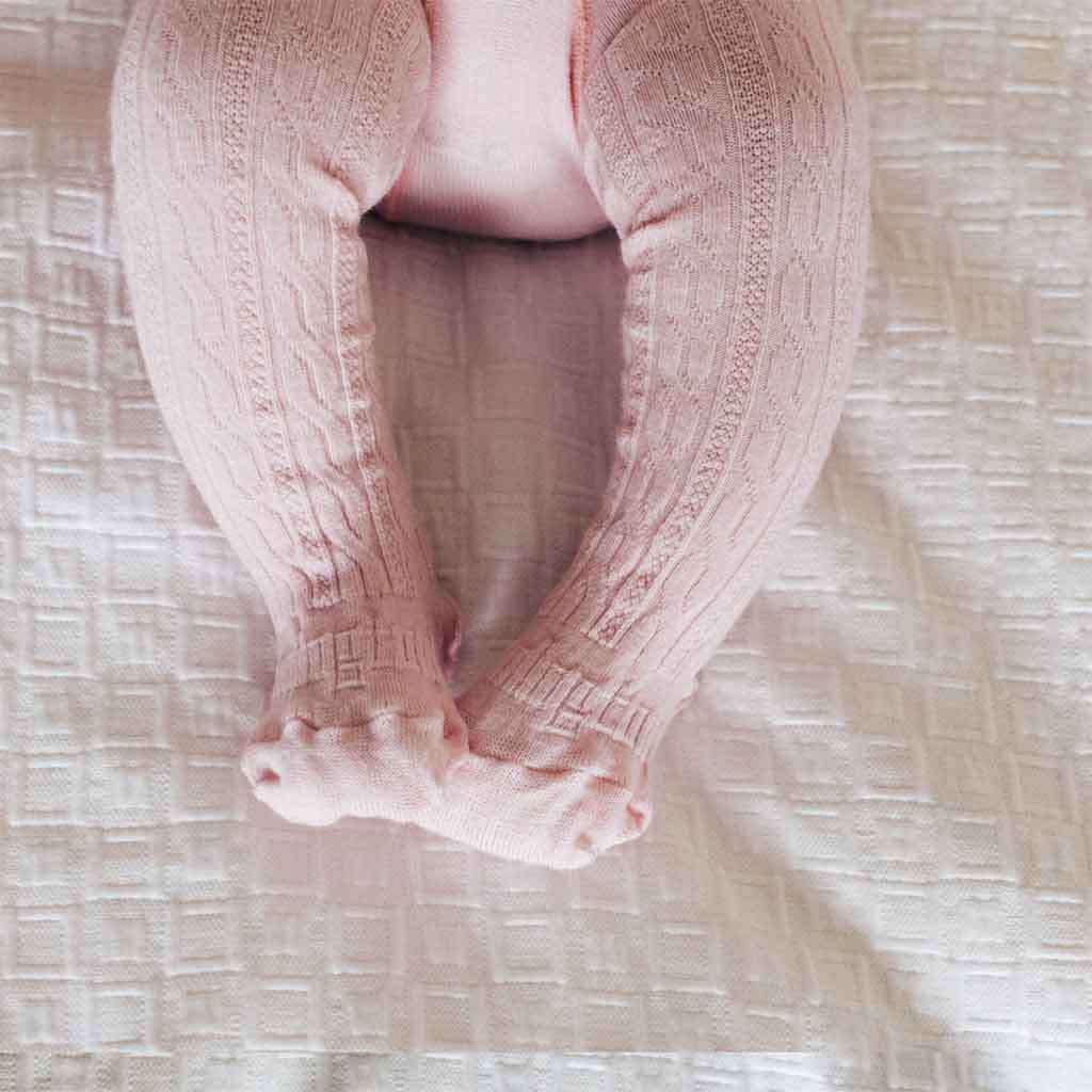 Edward & Eve | Lamington Pink Cable Tights