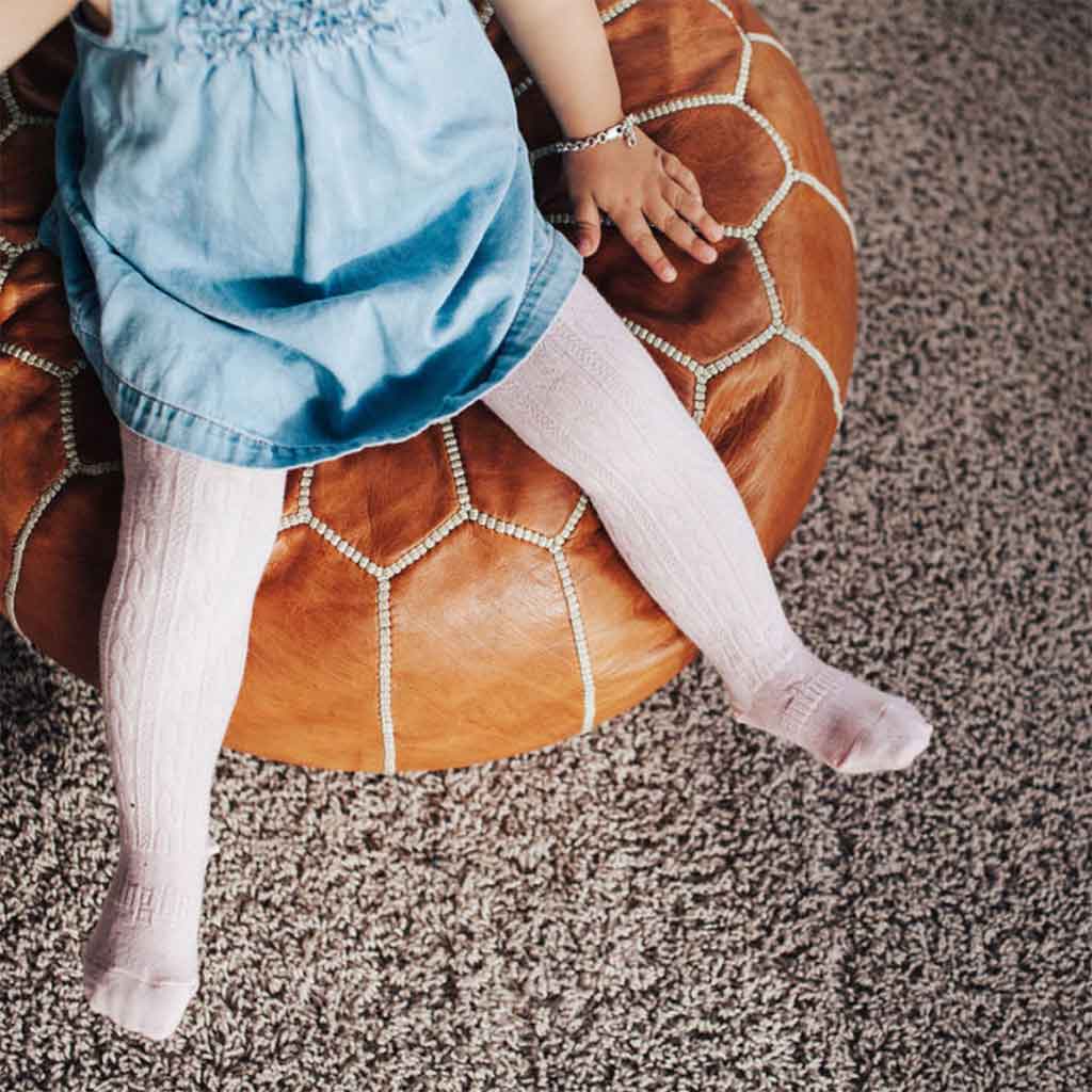 Edward & Eve | Lamington Pink Cable Tights