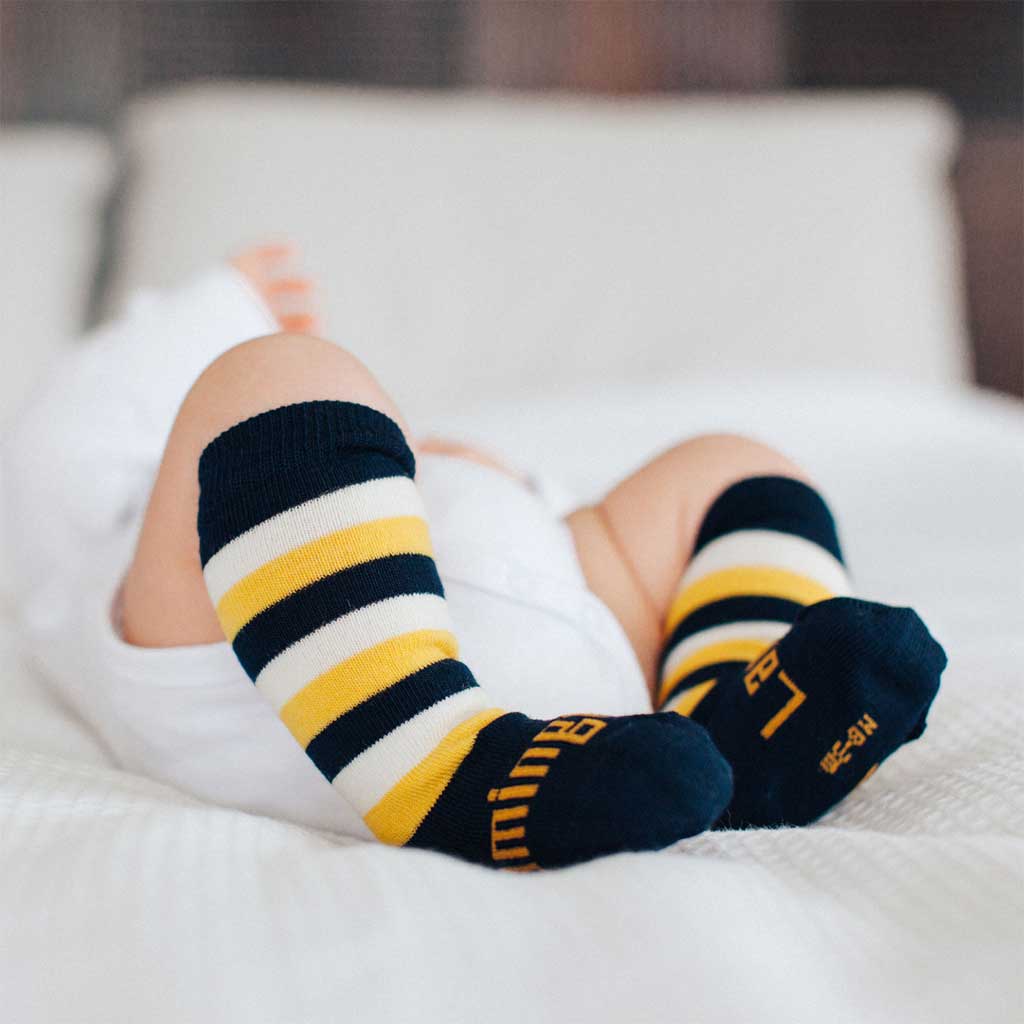 Lamington | Grey, Mustard and Cream Knee High Socks