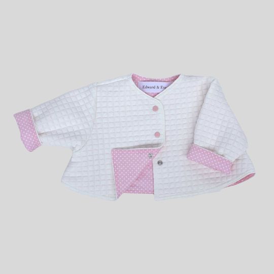White Jacket with Pink Lining