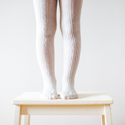 Oatmeal Cable Tights